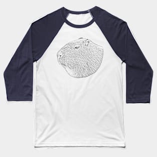 Capybara line drawing conversion Baseball T-Shirt